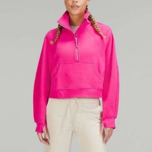 Sonic Pink Lululemon Scuba Funnel Neck Half Zip - XS/S